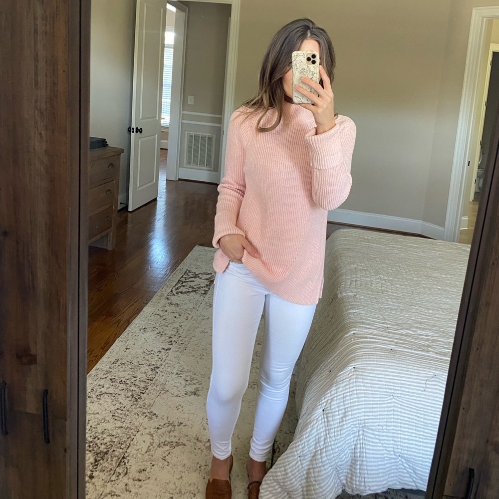 Pink Mockneck Sweater